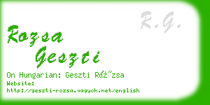 rozsa geszti business card